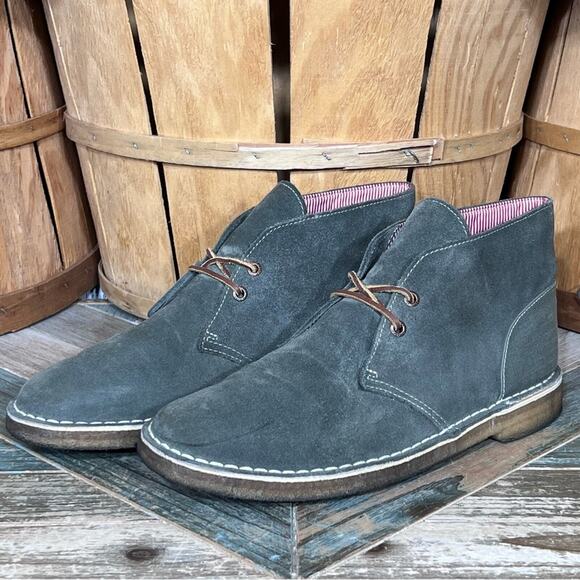 Clarks x Herschel Sage Green Suede Denim Limited Edition Desert Boots Mens 10.5 - Picture 4 of 13